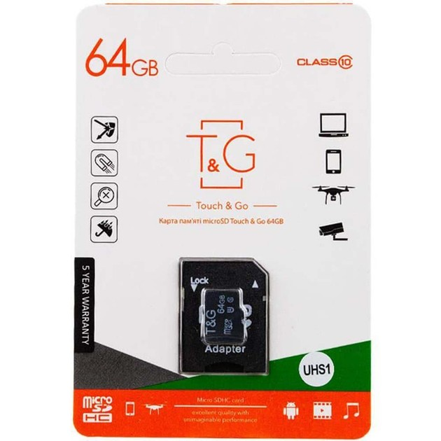 Карта памяти T&G microSDXC 64GbП