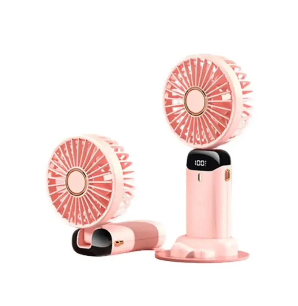 Вентилятор ручний акумуляторний Mini Fan ZB088C з підставкою та USB-зарядкою  П